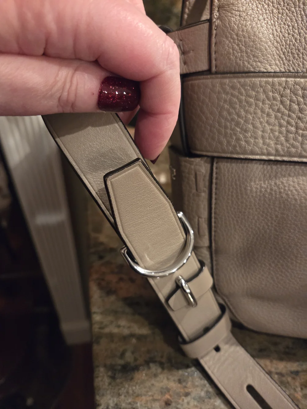 Tory Burch Pebbled Leather Crossbody and Zip Wallet - Neutral Taupe